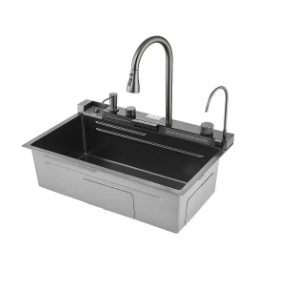 Advanced Technology Handmade Smart Waterfall Multifunction Kitchen Sink -7546