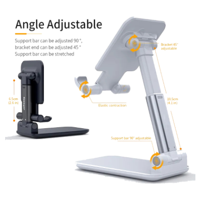 Adjustable Desktop Stand For Phone and Tablet (Any Color)